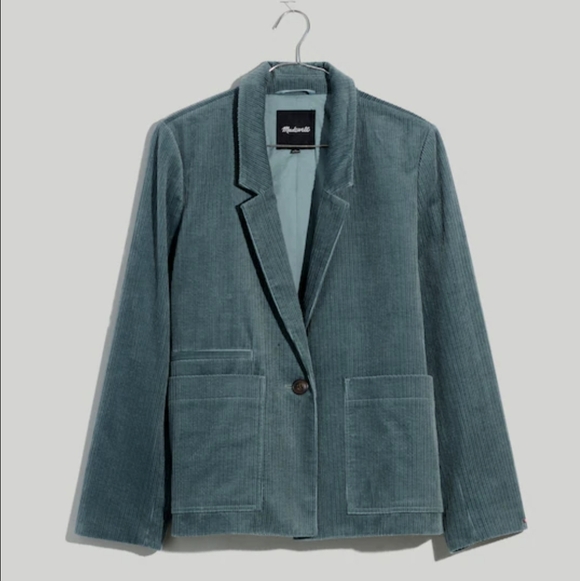 Madewell Jackets & Blazers - Madewell Teal Corduroy Blazer